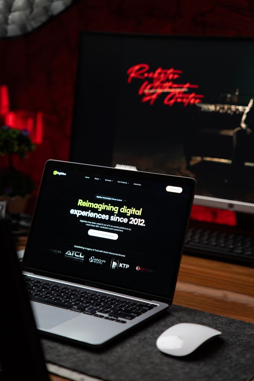 text on laptop screen